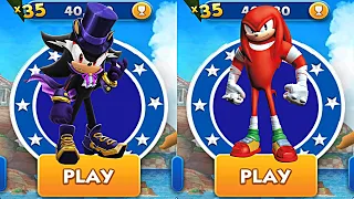 Sonic Knuckles Vs Sonic Vampire Shadow - Versus Mode - Halloween Character - SonicDash GamePlay