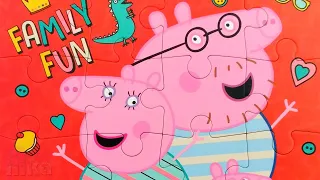 Peppa Pig's family - puzzles for children with cartoon characters Peppa Pig