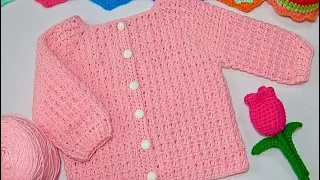 ¡Sorprendente PATRÓN! de Suéter tejido a Crochet Para bebe de 1 añito paso #1