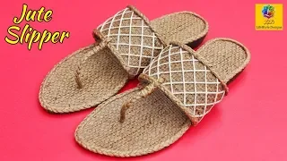 DIY Slipper With Jute | Sandal Made By Jute Rope | Best Out Of Waste Jute Craft idea
