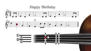Happy Birthday - Violin Tutorial