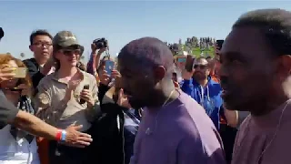 Kanye West & Kid Cudi Arriving to Sunday Easter Service at Coachella