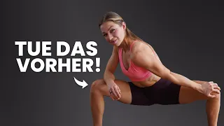 Absolviere dieses Unterkörper & Booty Warm Up für ein intensives Beintraining (Home und Gym Workout)