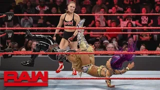 Ronda Rousey & Natalya vs. Sasha Banks & Bayley: Raw, Jan. 21, 2019