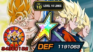 100% NEW LR SSJ GOKU, VEGETA & TRUNKS LEVEL 10 LINKS SHOWCASE! Dragon Ball Z Dokkan Battle