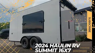 BRAND NEW 2024 Haulin RV Summit 7x16 enclosed camping trailer with tip-out bed by @ForestRiverInc