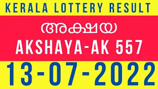 AKSHAYA AK-557 Kerala Lottery Result Today 13-07-2022  | Kerala Lottery Result