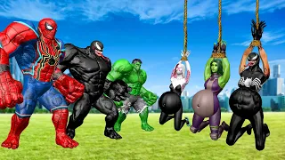 Rescue SUPERHEROES SHE HULK PREGNANT Family & SPIDER GIRL, VENOM GIRL | LIVE ACTION STORY