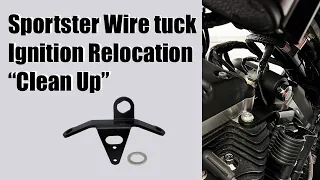 Ignition relocation wire tuck clean up - Sportster Iron 883