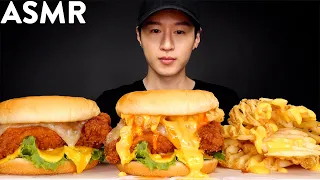 ASMR CHEESY BUFFALO CHICKEN SANDWICH MUKBANG (No Talking) EATING SOUNDS | Zach Choi ASMR