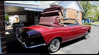 Rolls Royce Silver Shadow drophead (Corniche) convertible top in action