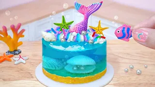 Fresh Miniature Ocean Mermaid Jelly Cake Decorating Idea for Summer 🍉 Miniature Jello Cake Recipe