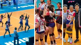 Valdez is happy to see her former teammates. Sweet gestures between Creamline and KingWhales