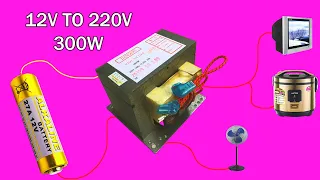 How to make a simple inverter 3000W, Microwave transformer, creative prodigy #150