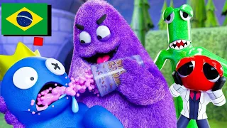 BLUE se TRANSFORMA no GRIMACE SHAKE?! (DUBLADO PT-BR) Rainbow Friends 2 Animação