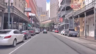 Driving Downtown 4K - New Orleans' French Quarter - USA