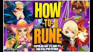 How-2-Rune Popular Nat 3's and 4's for RTA/PVP/Other (Summoners War)