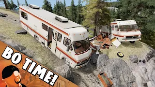 When Camping Becomes Racing! Worst Camping Trip Ever! BeamNG MP