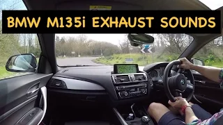 BMW M135i Driving around with external exhaust sound (standard exhaust)