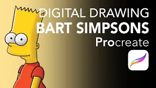 Digital Illustration Bart Simpsons 🐳 Easy Drawing for Beginners 🎨 Procreate on the iPad Pro