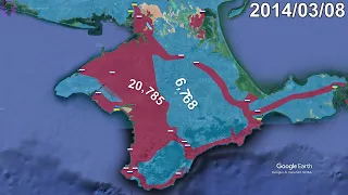 Russian Annexation of Crimea in 1 minute using Google Earth