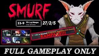 TRIPLE RAMPAGE, this SMURF Meepo Destroying Innocent People - Full Gameplay Meepo #258