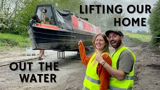 Lifting Our Narrowboat Home Out The Water | 2pac Epoxy Blacking