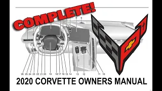 2020 C8 CORVETTE OWNERS MANUAL   COMPLETE 337 PAGES