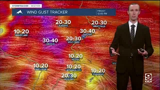 Windy and cool with some scattered showers on Friday