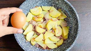 1 potato 3 eggs! Just add eggs to potatoes! It's so delicious dish!😋 🔝1 Simple Healthy breakfast!