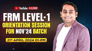 [Live] Orientation Session for FRM Level 1 Nov'24 Exam with Ganesh Nayak | Fintelligents #frmexam