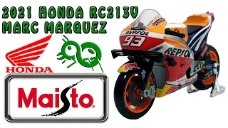 Maisto 1:18 Motogp 2021 Repsol Honda RC213V Repsol #93 Marc Marquez Miniatur Moto GP 2021 Honda