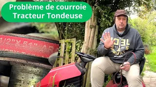 La courroie de mon tracteur tondeuse patine.. je vous explique comment j'ai résolu le problème ;-)