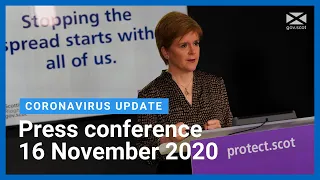 Coronavirus update from the First Minister: 16 November 2020