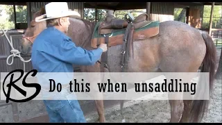 The Right Way to Unsaddle Your Horse