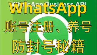 WhatsApp新手指导，WhatsApp账号注册、养号、防封号秘籍，#WhatsAPP#ws怎样申请账号#ws怎么才不容易封号#ws怎么养号