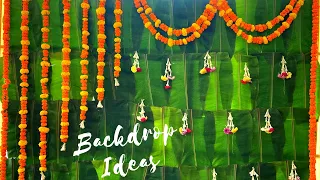Banana Leaf Decoration in Low Budget - Banana Leaf Backdrop | Simple Background Decoration ideas
