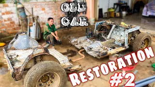 Full Restoration a very old abandoned car | Homemade Super car LAMBORGHINI from abandoned Car #2