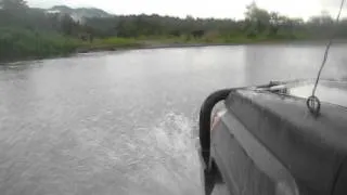 River crossing. Papua New Guinea. Heading to Vanimo