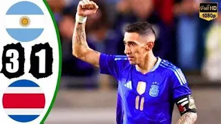 Argentina vs Costa Rica 3-1 - All Goals and Highlights 2024-Di Maria free kick goal