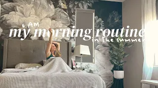 6 am summer morning routine (vlog style) | mom of two, simple habits, skincare routine