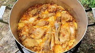 Chicken Chigirtma - Chicken with Onions and eggs (Azerbaijani cuisine) | Chicken Recipes | ASMR food