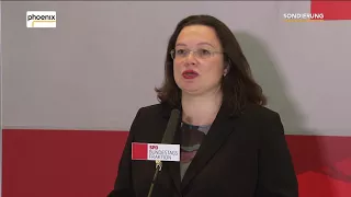 Sondierung: Andrea Nahles (SPD) zu möglicher Abschaffung des Solis am 10.11.17