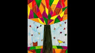 Cubism Fall Tree