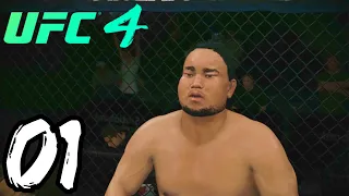 UFC 4 Heavyweight Career Mode Walkthrough Part 1 - THE BEAST IS HERE!