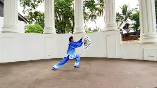Beautiful Sunset Tai Chi Kung Fu Fan (56 Moves). 太极功夫扇（夕阳美). Taijigongfushan (xiyangmei).