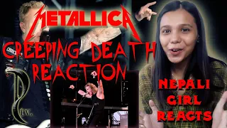 FIRST TIME REACTION | METALLICA REACTION | CREEPING DEATH (Live in Moscow) | NEPALI GIRL REACTS