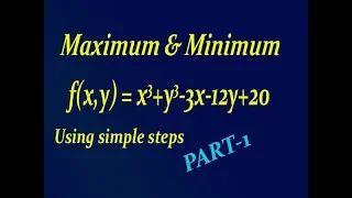 Easily solve Maximum & Minimum values of the function good example(PART-1)