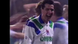 Tranmere v Aston Villa, League Cup Semi Final 1st Leg, February 1994, ITV Highlights