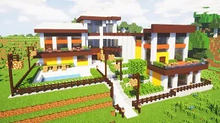 Minecraft. Большой роскошный дом. Строительство.